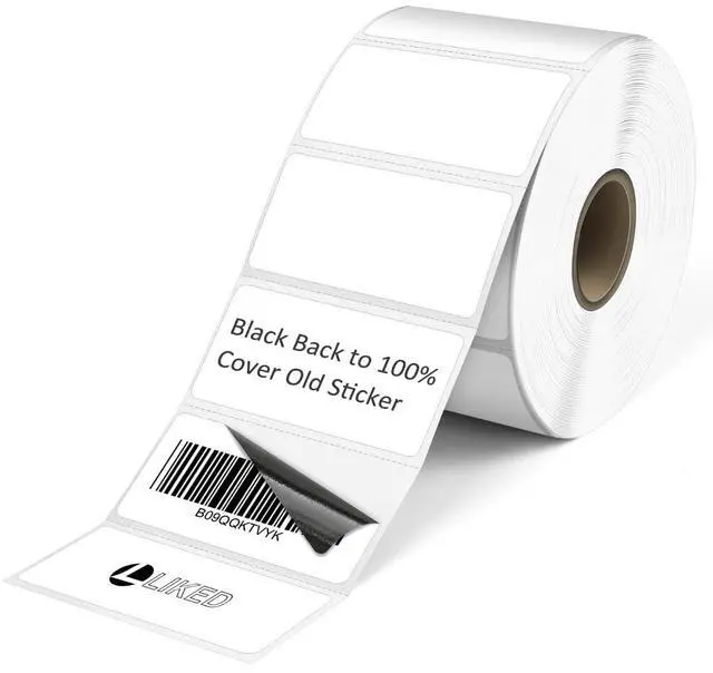 Main image of 2" x 1" Direct Thermal Labels, Permanent Adhesive Barcode Adress Labels & Compatible with Rollo, Zebra and Other Desktop Printers (1 Roll, 1300 Labels)