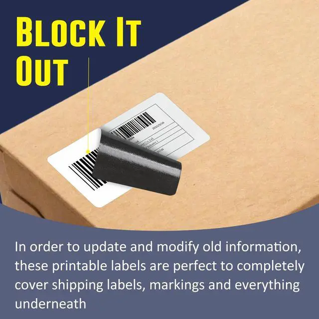 Alt view image 3 of 7 - 2" x 1" Direct Thermal Labels, Permanent Adhesive Barcode Adress Labels & Compatible with Rollo, Zebra and Other Desktop Printers (1 Roll, 1300 Labels)