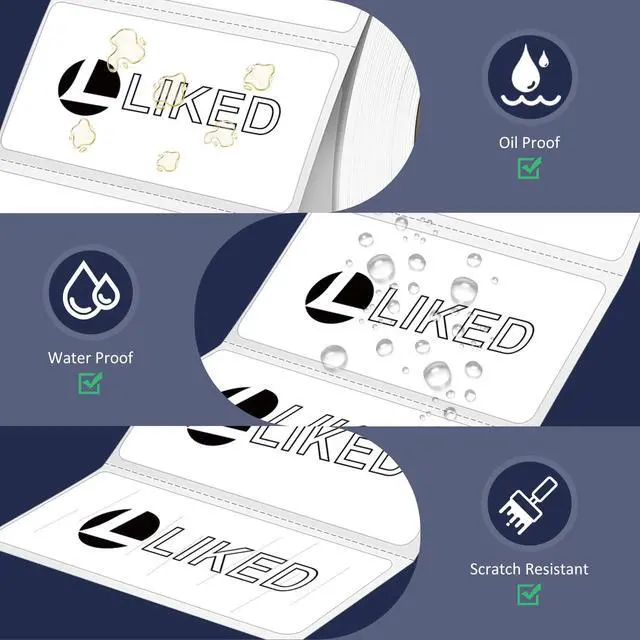 Alt view image 5 of 7 - 2" x 1" Direct Thermal Labels, Permanent Adhesive Barcode Adress Labels & Compatible with Rollo, Zebra and Other Desktop Printers (1 Roll, 1300 Labels)