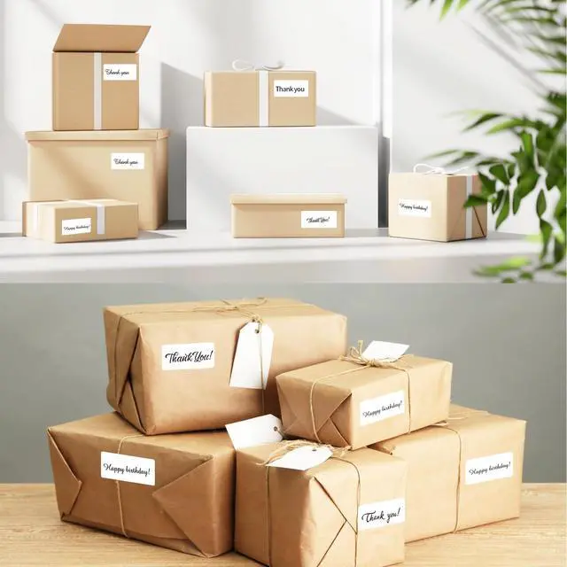 Alt view image 5 of 7 - 2x1 Inch Thermal Labels, White Thermal Printer Stickers, Waterproof Self-Adhesive Shipping Label Printer Sticker for Barcode, Name, Address, 300 Labels/Roll