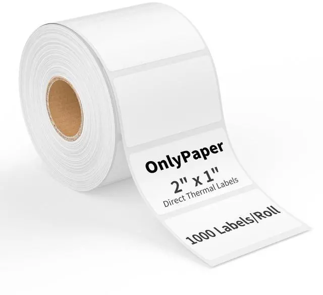 Main image of 2" x 1" Direct Thermal Label-1000 Labels Printer Labels for Barcode, Waterproof & Adhesive, Perforated Compatible with Rollo and Zebra Desktop Printers(NO BPA and BPS)