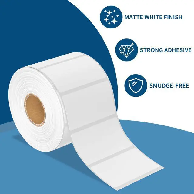 Alt view image 3 of 7 - 2" x 1" Direct Thermal Label-1000 Labels Printer Labels for Barcode, Waterproof & Adhesive, Perforated Compatible with Rollo and Zebra Desktop Printers(NO BPA and BPS)