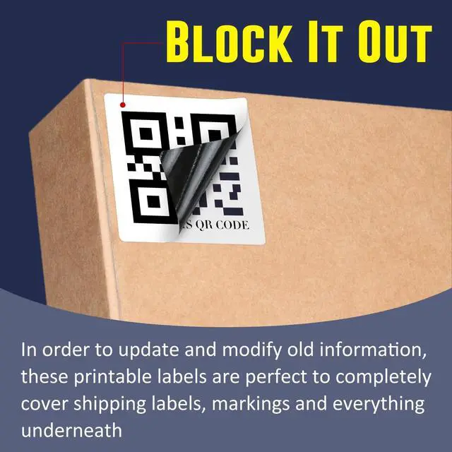 Alt view image 4 of 7 - 2" x 2" Direct Square Thermal Labels, Perforated QR Code and Barcode Stickers & Compatible with Rollo, Zebra and Other Desktop Printers (1 Roll, 750 Labels)