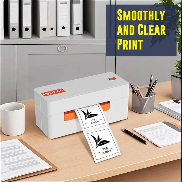 Alt view image 6 of 7 - 2" x 2" Direct Square Thermal Labels, Perforated QR Code and Barcode Stickers & Compatible with Rollo, Zebra and Other Desktop Printers (1 Roll, 750 Labels)