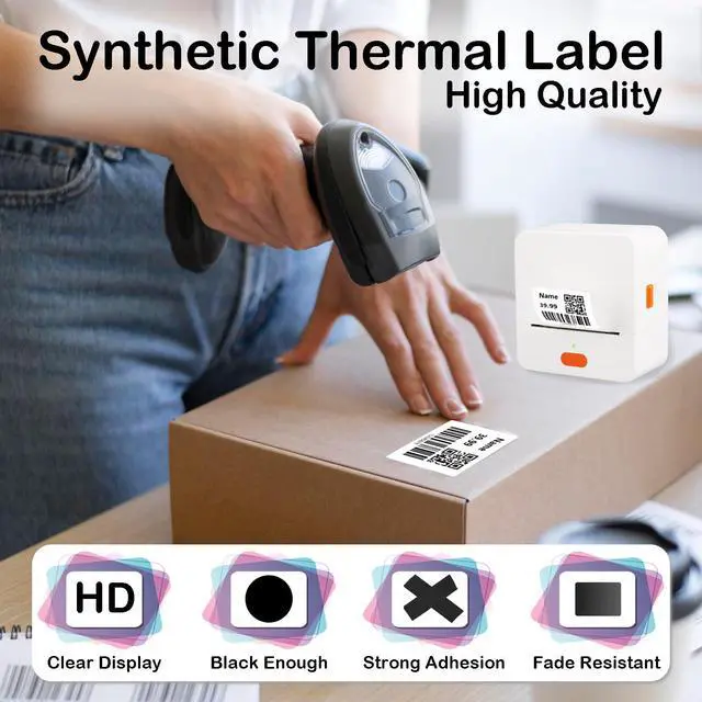 Alt view image 3 of 7 - 30mm x 20mm Thermal Labels Compatible for Supvan T50M Pro, Phomemo M110, Label Maker Tape Refill, Weatherproof & Tear-Resistant Thermal Stickers (1260Pcs)