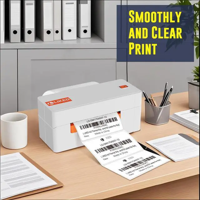 Alt view image 6 of 7 - 4" x 2" Direct Thermal Labels, Permanent Adhesive Barcode Shipping Labels & Compatible with Rollo, Zebra and Other Desktop Printers (1 Roll, 750 Labels)