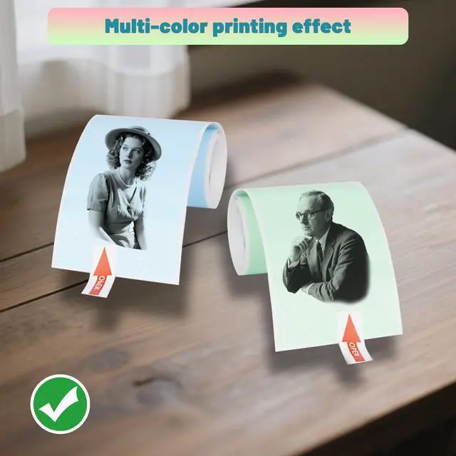 Alt view image 3 of 7 - 12PCS Self-Adhesive Mini Thermal Printer Paper,Sticker Paper for Printer,Thermal Sticker Papers for Journal Photos,Lists,Study Notes and Scrapbooking