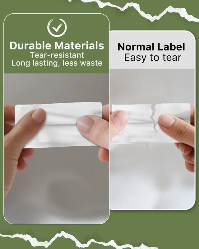 Alt view image 4 of 7 - 2x1 Inch Thermal Labels, White Rectangle Thermal Printer Stickers