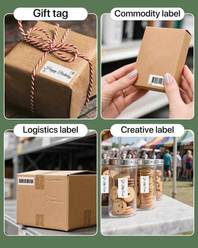 Alt view image 6 of 6 - 2x1 Thermal Labels, White Thermal Sticker Labels, 1000 Sheets/Roll