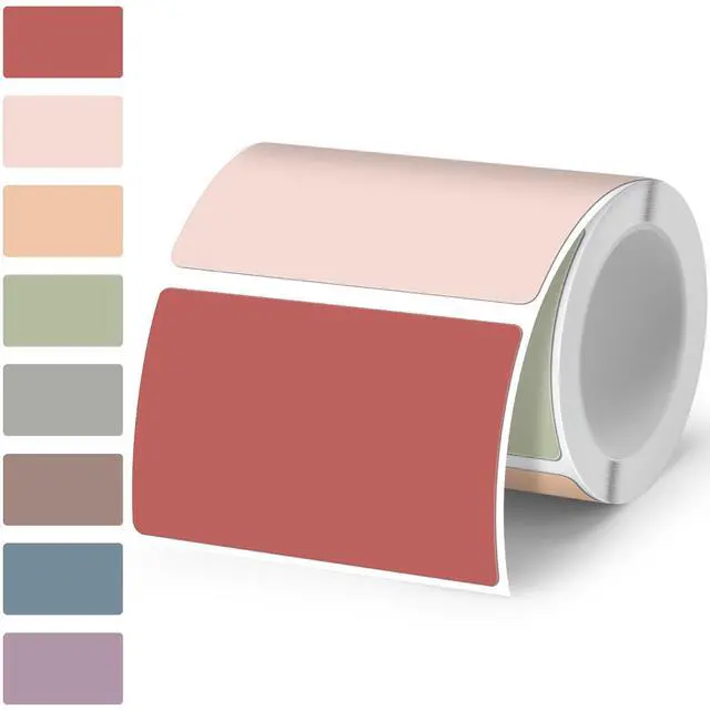 Main image of 8 Colors/ 1 Roll Square Thermal Sticker Labels Self Adhesive Direct Thermal Labels Multipurpose Printer Paper for DIY, Name Tag, 1.18 x 1.97 Inches/ 30 x 50 mm(Morandi Color)