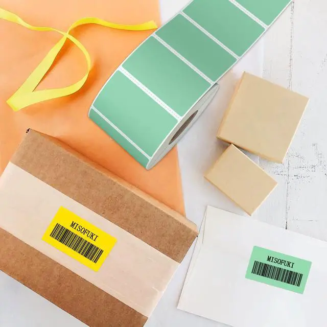 Alt view image 6 of 7 - 2.25" x 1.25" Direct Thermal Labels, 1000 Labels/Roll, White Perforated Barcode & Return Address Label, Waterproof Strong Adhesive, Compatible with Zebra ZD410 ZD411 LP2824, Rollo, MUNBYN