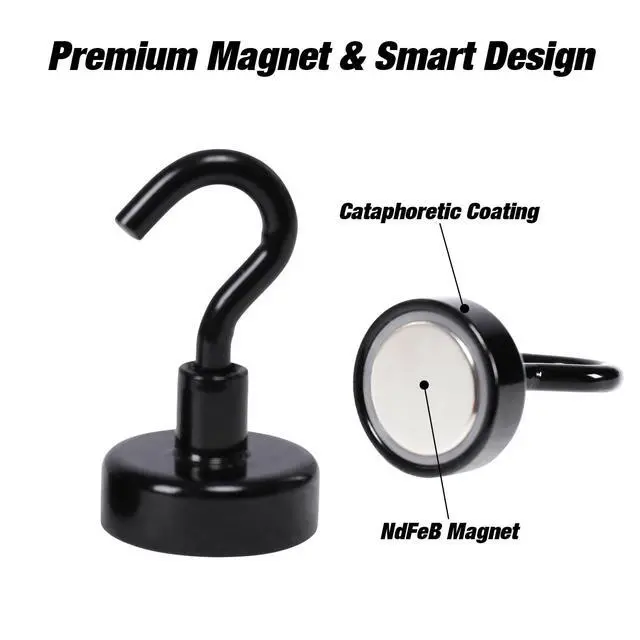 Alt view image 5 of 6 - Magnetic Hooks, Cruise Ship Essentials,10Pcs-30lbs Magnet Hook
