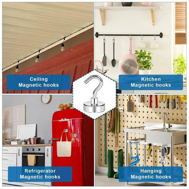 Alt view image 3 of 7 - Magnetic Hooks, Cruise Essentials 2026, 15 Pack-30LBS