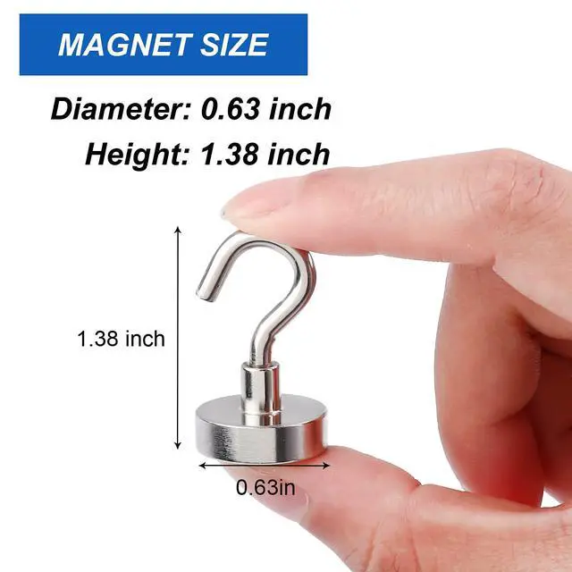 Alt view image 3 of 7 - Magnetic Hooks for Cruise Cabins, 30LBS, 25Pack