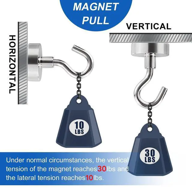 Alt view image 4 of 7 - Magnetic Hooks for Cruise Cabins, 30LBS, 25Pack