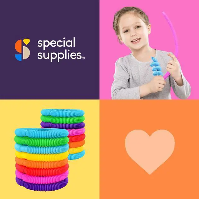 Alt view image 5 of 7 - Fun Pull and Stretch Tubes for Kids - Pop, Bend, Build, and Connect Toy, Provide Tactile and Auditory Sensory Play, Colorful, Heavy-Duty Plastic (16-Pack Primary Colors)