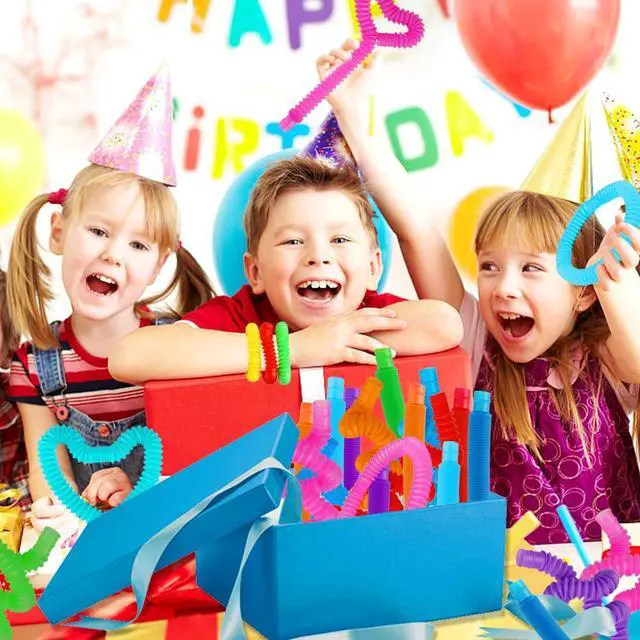 Alt view image 7 of 7 - 52 Pack Pop Tubes, Sensory Toys Party Favors for Kids 8-12 Fidget Toys for Anxiety Goodie Bag Stuffers Treasure Box Classroom Prizes Gifts for 3 4 5 6 7 8 9 Year Old Boys Girls Toddlers- 10 Colors