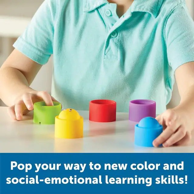 Alt view image 2 of 6 - Rainbow Emotion Fidget Poppers, Sensory Toys, Social-Emotional Learning ,Sensory Toys for Toddlers, SEL Skills,Fine Motor Skills, Ages 3+,5 Pieces