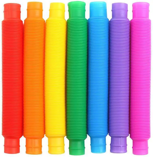 Main image of 7 Pieces Jumbo Pop Toobs Fidget Toys,Pop Tubes Sensory Toys for Kids Adults DIY Decompression ADHD Autism