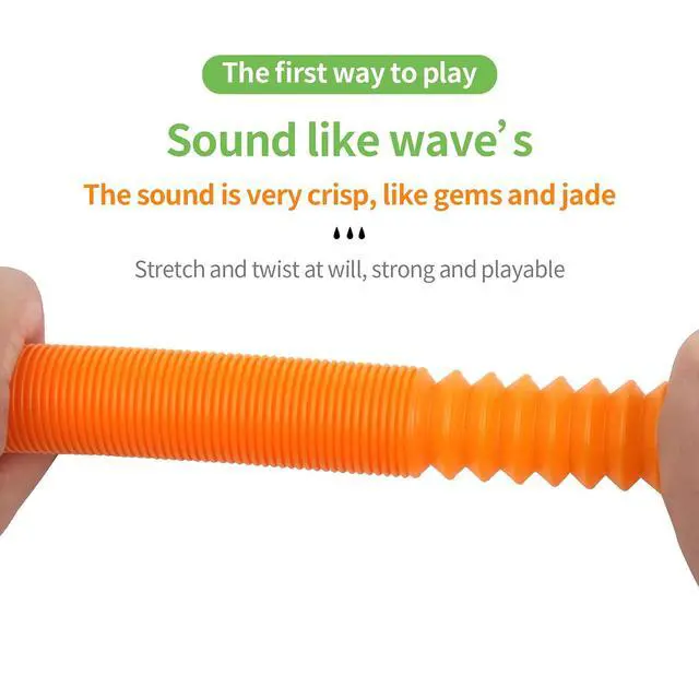 Alt view image 3 of 7 - 7 Pieces Jumbo Pop Toobs Fidget Toys,Pop Tubes Sensory Toys for Kids Adults DIY Decompression ADHD Autism