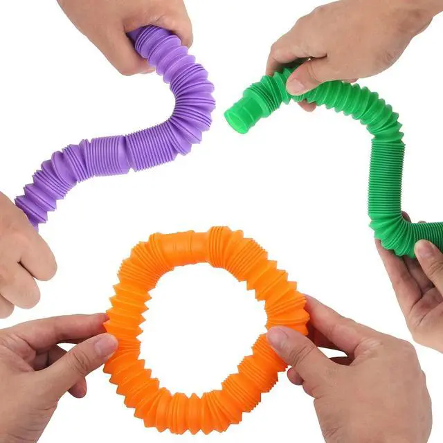 Alt view image 7 of 7 - 7 Pieces Jumbo Pop Toobs Fidget Toys,Pop Tubes Sensory Toys for Kids Adults DIY Decompression ADHD Autism