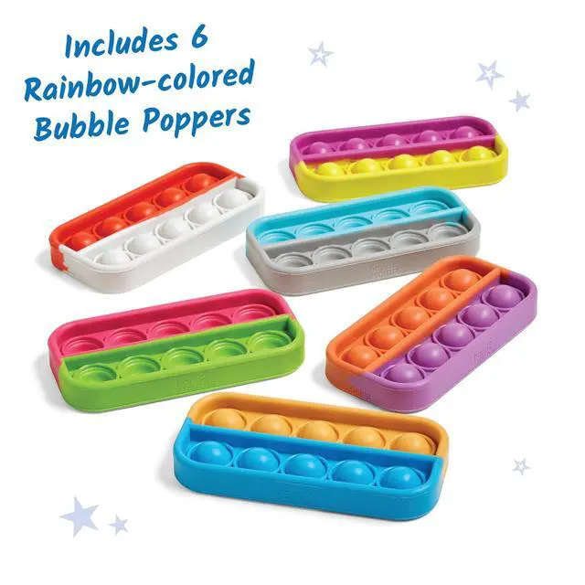 Alt view image 2 of 7 - Ten Frame Sensory Bubble Poppers, Push Pop Fidget Toys for Kids, Math Manipulatives Kindergarten, Calm Down Corner Supplies, Fine Motor Skills, Toddler Car Toys for Travel (Set of 6)