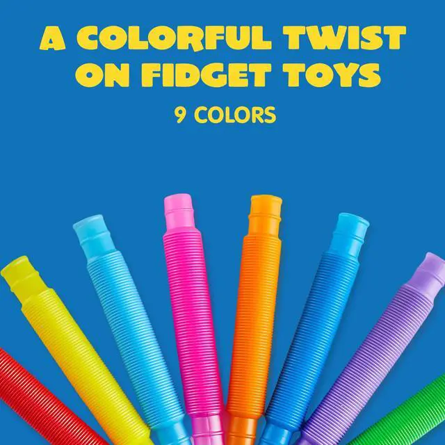 Alt view image 3 of 7 - 36 Pack Pop Tubes, Sensory Toys (Small) Fidget Toys Party Favors - 9 Colors, Creativity Learning & Fun for Kids - Perfect for Prizes Goodie Bags, Classroom School Reward