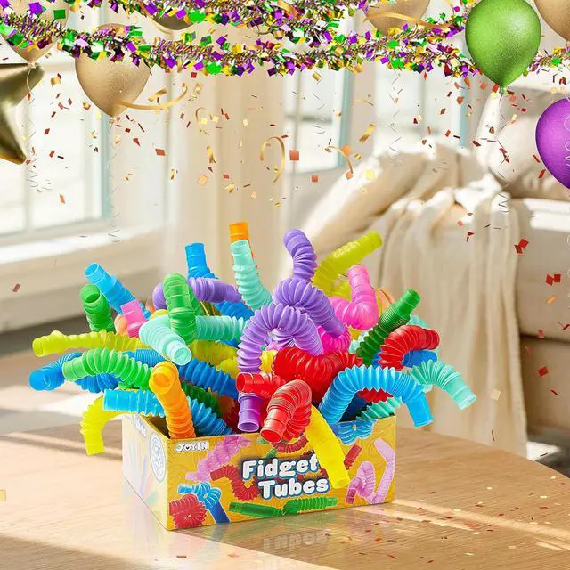 Alt view image 6 of 7 - 36 Pack Pop Tubes, Sensory Toys (Small) Fidget Toys Party Favors - 9 Colors, Creativity Learning & Fun for Kids - Perfect for Prizes Goodie Bags, Classroom School Reward