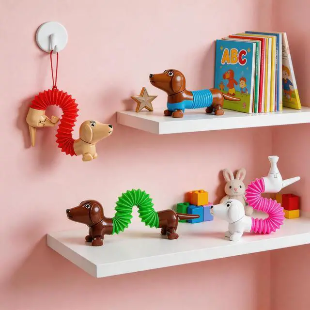 Alt view image 4 of 7 - Dog pop Tubes fidgets, Sensory Toys for Kids with Autism,Fidget Toys for Toddlers,Dog Party Favors, Stocking Stuffers for Kids4 Pack Dog