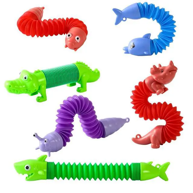 Alt view image 3 of 7 - Pop Tubes - Animal Fidget Toys, Sensory Toys for Toddlers 3-4, Party Favors for Kids 3-8