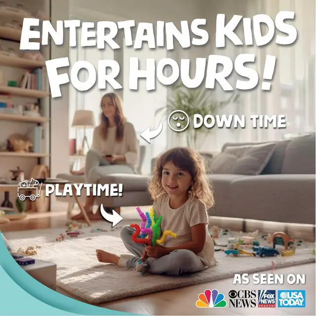 Alt view image 2 of 7 - Pop Tubes - Sensory Toys - Fidget Toys - Imaginative Play & Stimulating Creative Learning - Hours of Fun for Kids - Tons of Ways to Play - Non-Mouthable Toy 3+ - 8 Pack Small