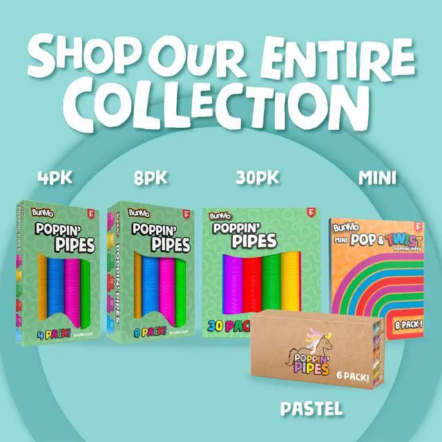 Alt view image 6 of 7 - Pop Tubes - Sensory Toys - Fidget Toys - Imaginative Play & Stimulating Creative Learning - Hours of Fun for Kids - Tons of Ways to Play - Non-Mouthable Toy 3+ - 8 Pack Small