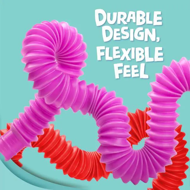 Alt view image 7 of 7 - Pop Tubes - Sensory Toys - Fidget Toys - Imaginative Play & Stimulating Creative Learning - Hours of Fun for Kids - Tons of Ways to Play - Non-Mouthable Toy 3+ - 8 Pack Small