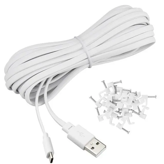 Alt view image 5 of 5 - 30 ft Extension Cable for Ring Pan-Tilt Indoor Cam (2024) White