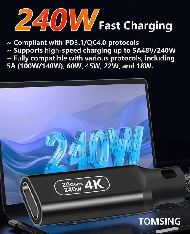 Alt view image 4 of 7 - USB C Extension Cable 20Gbps 4K@60HZ,3.3FTUSB 3.2 Type C Male to Female Extension Charging & Sync for Smartphone,Tablets,Laptops PlayStation, Xbox,Printer, Camera and More