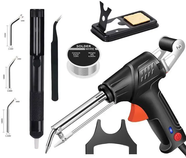 Main image of Soldering Iron Kit, Multifunctional Handheld Welding Machine, Portable External Heated Industrial Welding Machine with Adjustable Temperature 390-840°F for Electronics Welding Repair DIY (4)