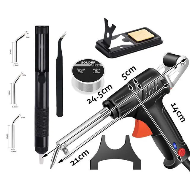 Alt view image 2 of 7 - Soldering Iron Kit, Multifunctional Handheld Welding Machine, Portable External Heated Industrial Welding Machine with Adjustable Temperature 390-840°F for Electronics Welding Repair DIY (4)