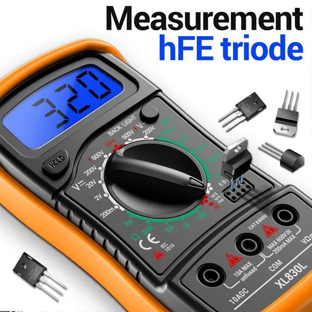 Alt view image 4 of 7 - Digital Multimeter with Case, AC/DC Voltmeter, Ammeter and Ohmmeter