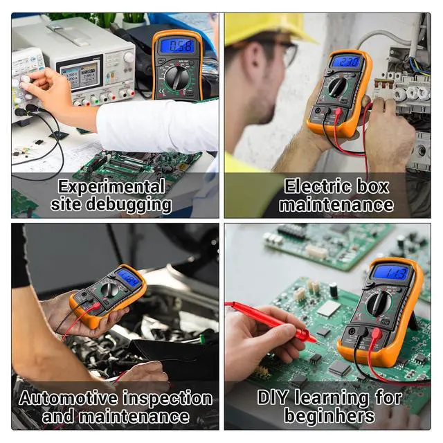 Alt view image 6 of 7 - Digital Multimeter with Case, AC/DC Voltmeter, Ammeter and Ohmmeter