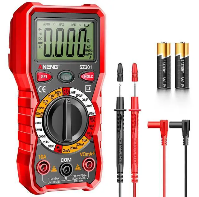 Main image of Multimeter with Case,Ohm Volt Amp Meter,Digital Voltage Tester