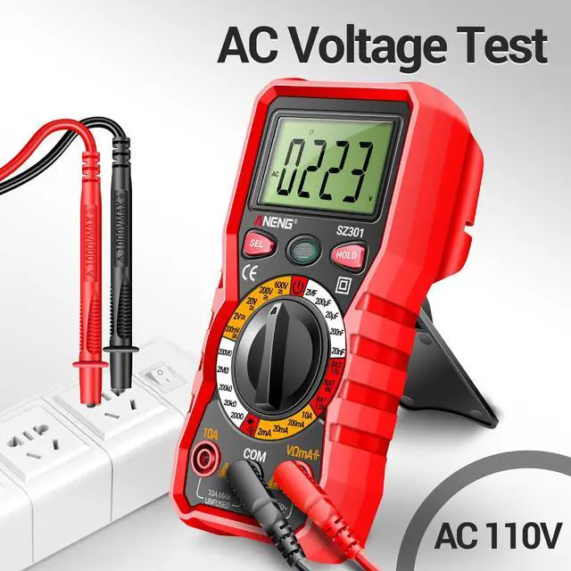 Alt view image 4 of 7 - Multimeter with Case,Ohm Volt Amp Meter,Digital Voltage Tester