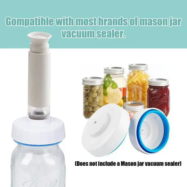 Alt view image 6 of 6 - Manual Vacuum Seal Pump for Food Storage, Food Saver Vacuum Sealer Handheld for Sous Vide Bags & Vacuum Containers, Jar Vacuum Sealer for Wide & Regular Mouth Mason Jars (Only Pump)