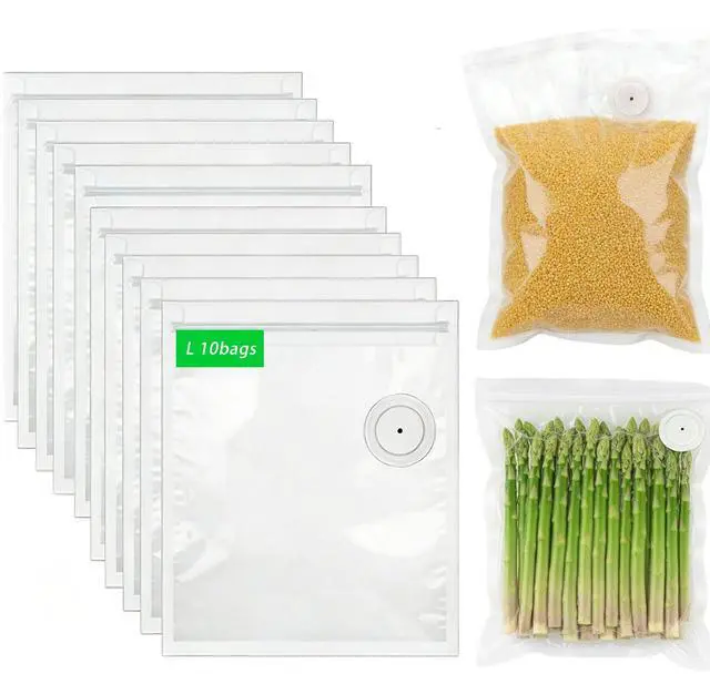 Main image of Sous Vide Cooking Bags - Set of 10 | BPA-Free Reusable Vacuum Seal Bags (10 Large)