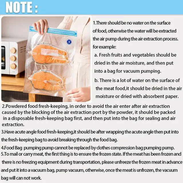 Alt view image 5 of 7 - Super Large Sous Vide Bags15pcs kit,BPA Free Reusable Vacuum Sealer Bags and 2pcs Sealing Clips for Food Storage and Sous Vide Cooking(11.8x13.4in/30x34cm)