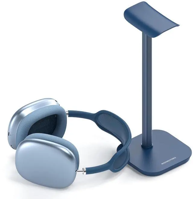 Main image of Headphone Stand, Desktop Headset Holder Heavy Base Desk Earphone Stand Aluminum Gaming Headset Hanger Rack for AirPods Max, AirPods, AirPods Pro, Sony, Beats, Bose, Razer and More(Blue)