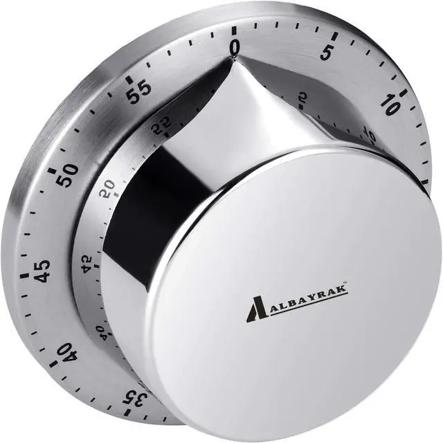 Main image of Kitchen Timers for Cooking, Chef Cooking Timer Clock with Loud Alarm - Magnetic Backing 100% Mechanical Desk Timer - No Batteries Required, Countdown Reminder Magnetic - Exquisite Stainless Steel Body