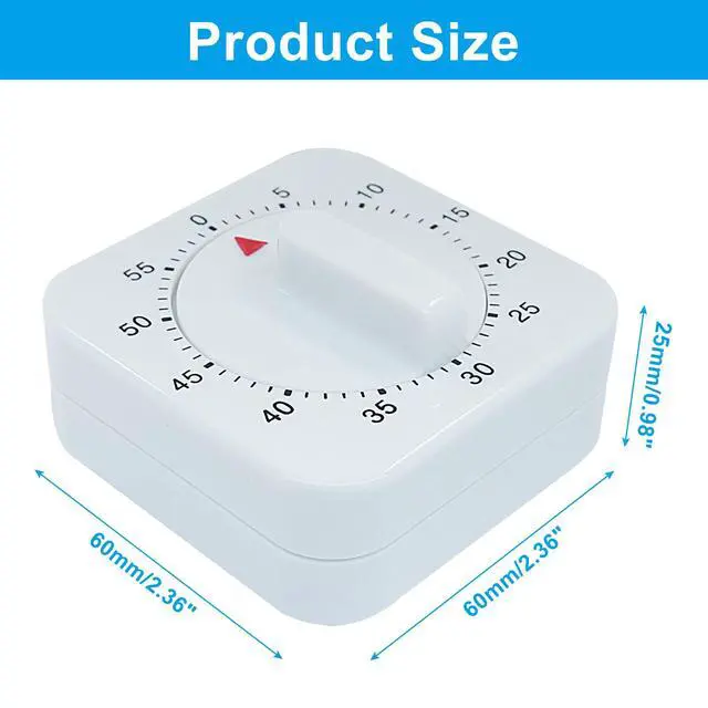 Alt view image 2 of 5 - 60 Minute Mechanical Kitchen Timer, White