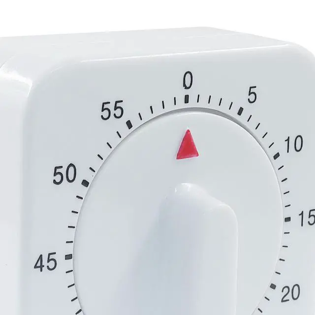 Alt view image 3 of 5 - 60 Minute Mechanical Kitchen Timer, White