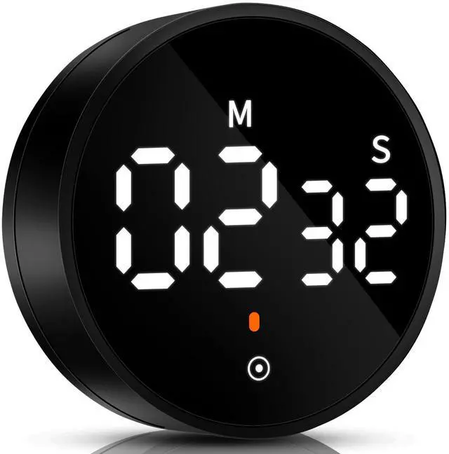 Main image of Kitchen Timer Magnetic Classroom Timer for Kids, Rotation Countdown Countup Timer Large LED Display with Volume & Brightness Adjustable for Cooking/Exercise, Easy to Use Even for Seniors or Children