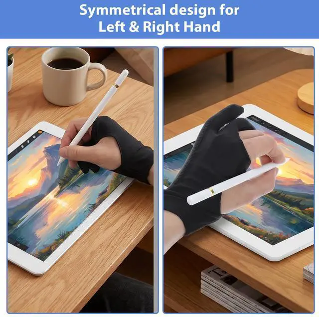 Alt view image 4 of 7 - 4 Pcs Digital Drawing Glove,Drawing Tablet Glove